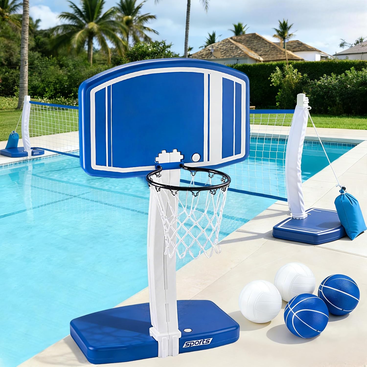 Basketball Hoop - 지상 수영장 농구대 및 배구 네트