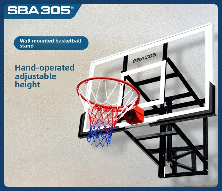 Basketball Hoop - 벽걸이형 농구 골대, 높이 조절 가능,