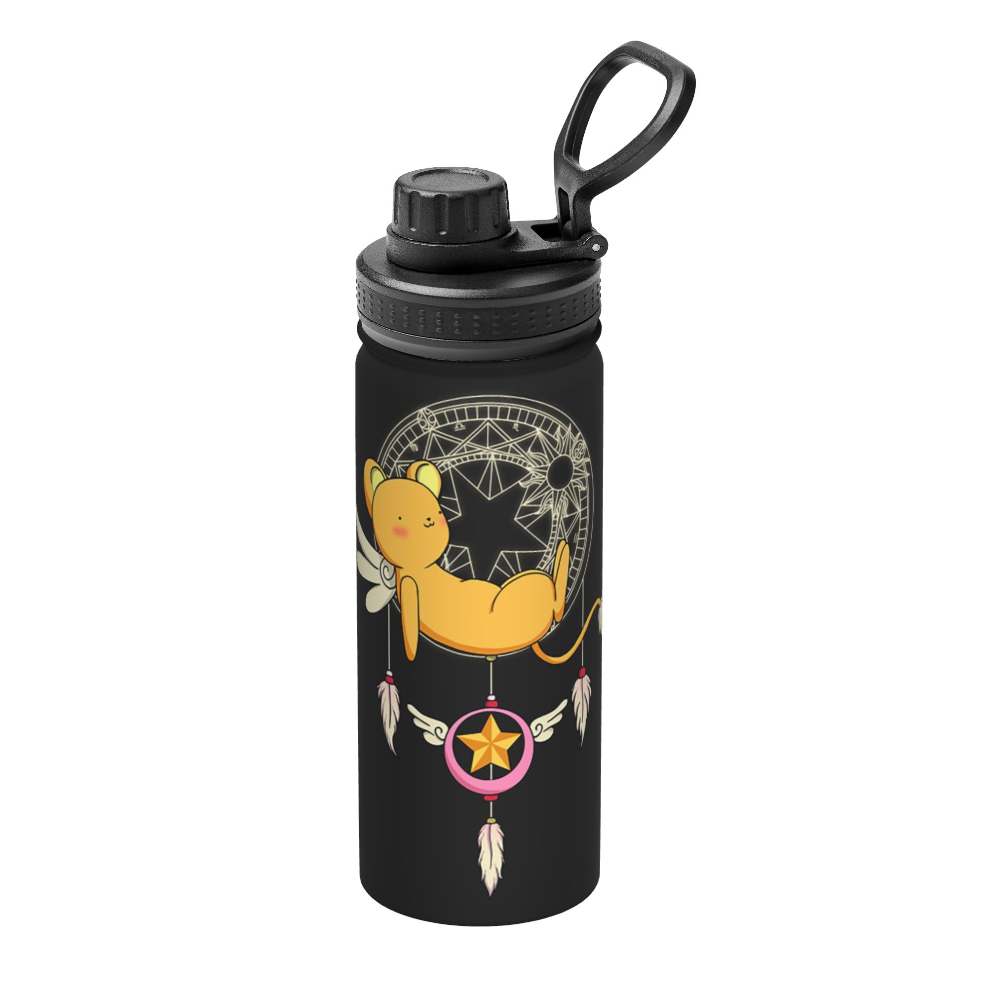 Sports Water Bottle Insulated - 카드캡터 사쿠라 애니메이션 18온스 스포츠용 보온