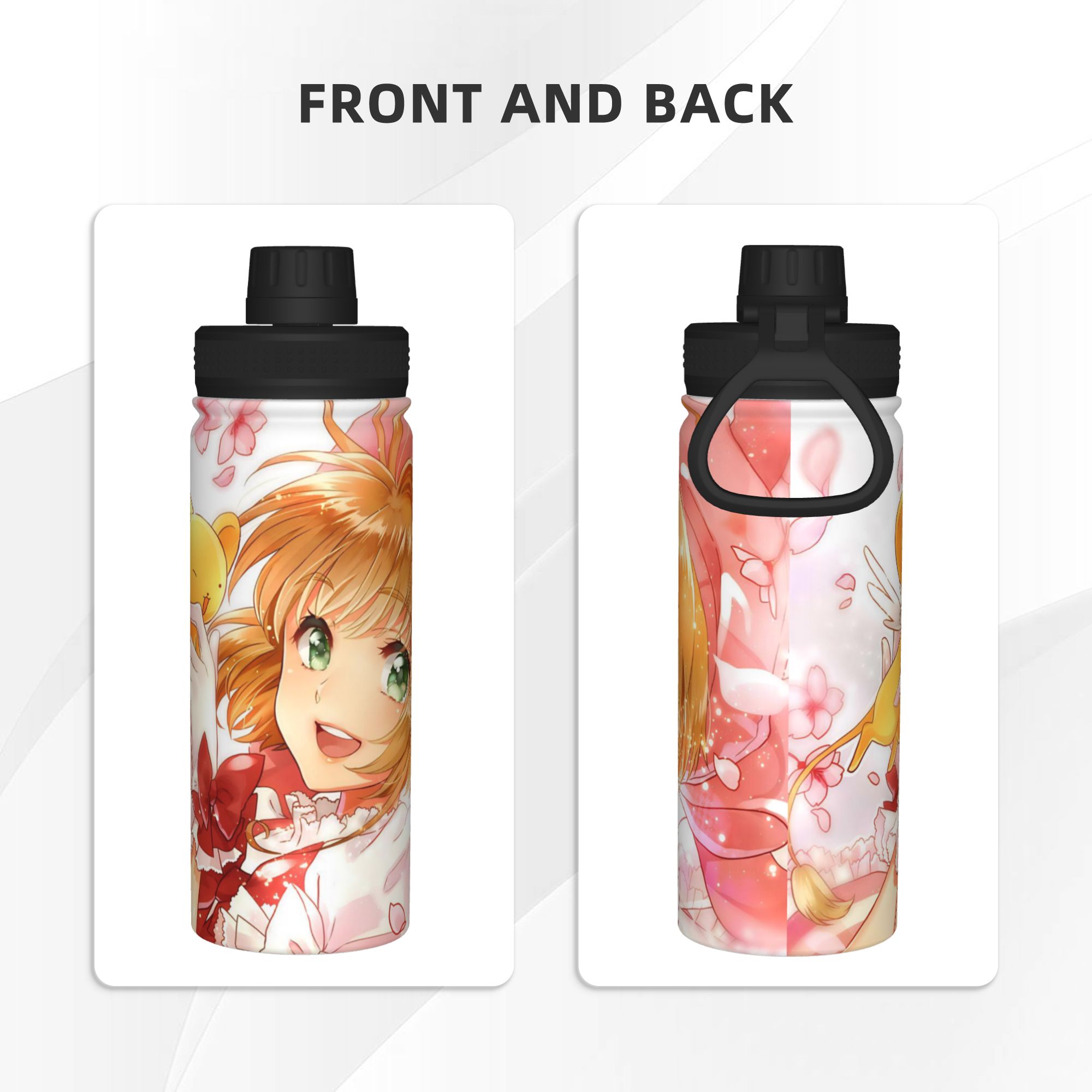 카드캡터 사쿠라 애니메이션 18온스 스포츠용 보온 텀블 - Sports Water Bottle Insulated 리뷰 및 가격