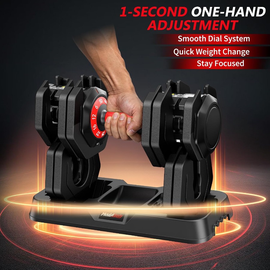 조절 가능한 덤벨 세트, 25파운드 또는 50파운드,  - Dumbbell Set 리뷰 및 가격